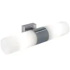 Nordlux Tangens Applique Murale Verre et Métal Chrome | IP44 - Convient pour 2x E14